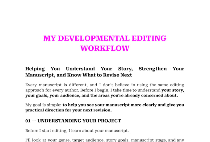 developmental editorial note fiction novel romance fantasy textbook book editing